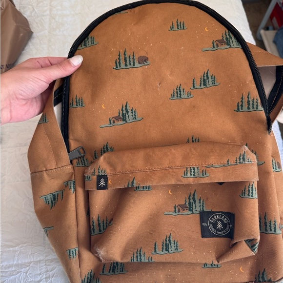 Tan Backpack with Forest Design - Picture 2 of 8